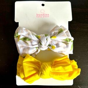 Baby girl big bow headband set